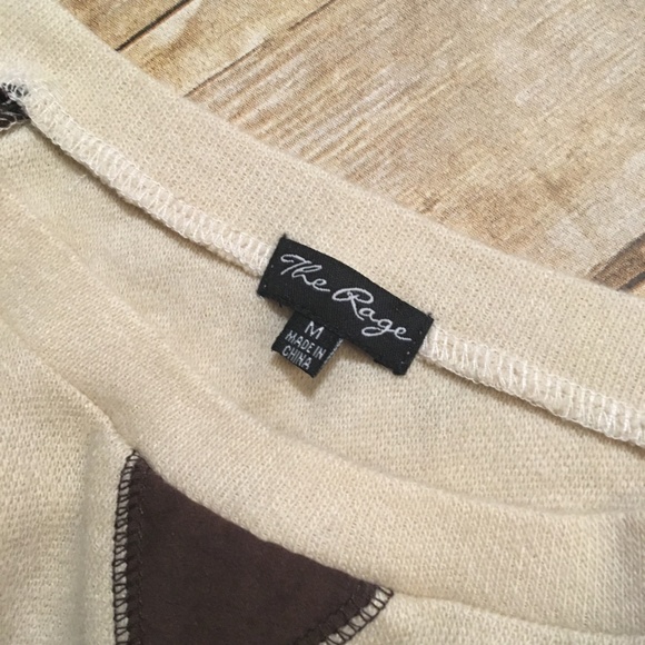 Cream and brown soft & suede sweater - Picture 7 of 8